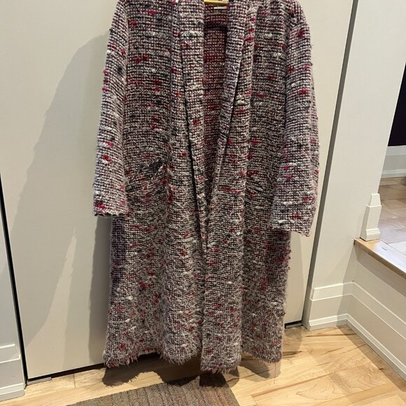 Etoile Isabel Marant Tweed Blanket Coat - Size S - Picture 3 of 5